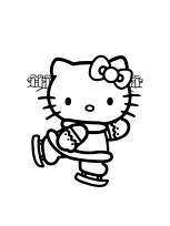 coloriage hello kitty faut du patin a glace